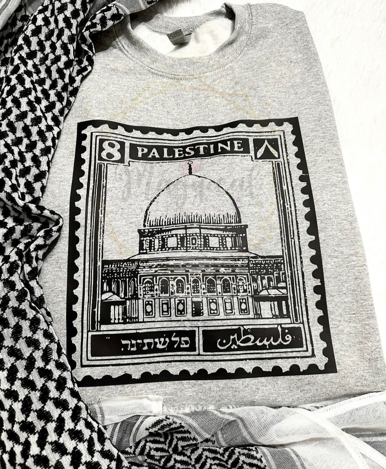 Palestine Stamp Crewneck Sweatshirt