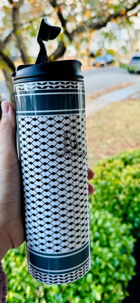 Kuffiyah Print Water bottle tumbler 20oz