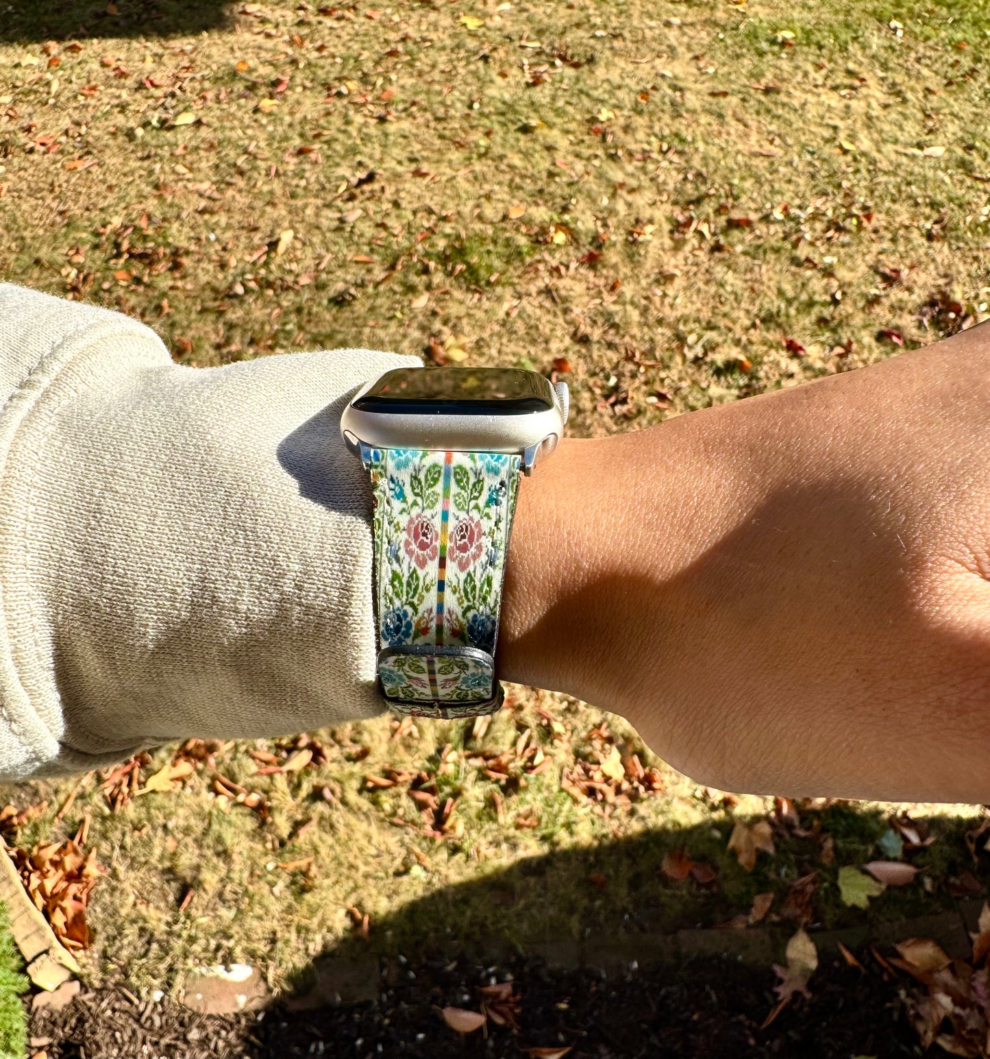 Floral tatreez thob watch band