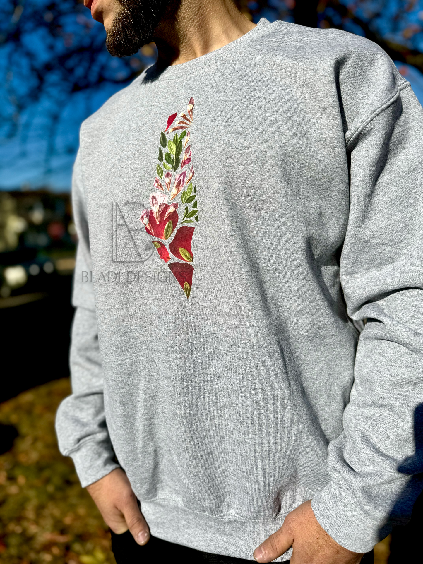 Pressed Flower Palestine Map Crewneck Sweatshirt