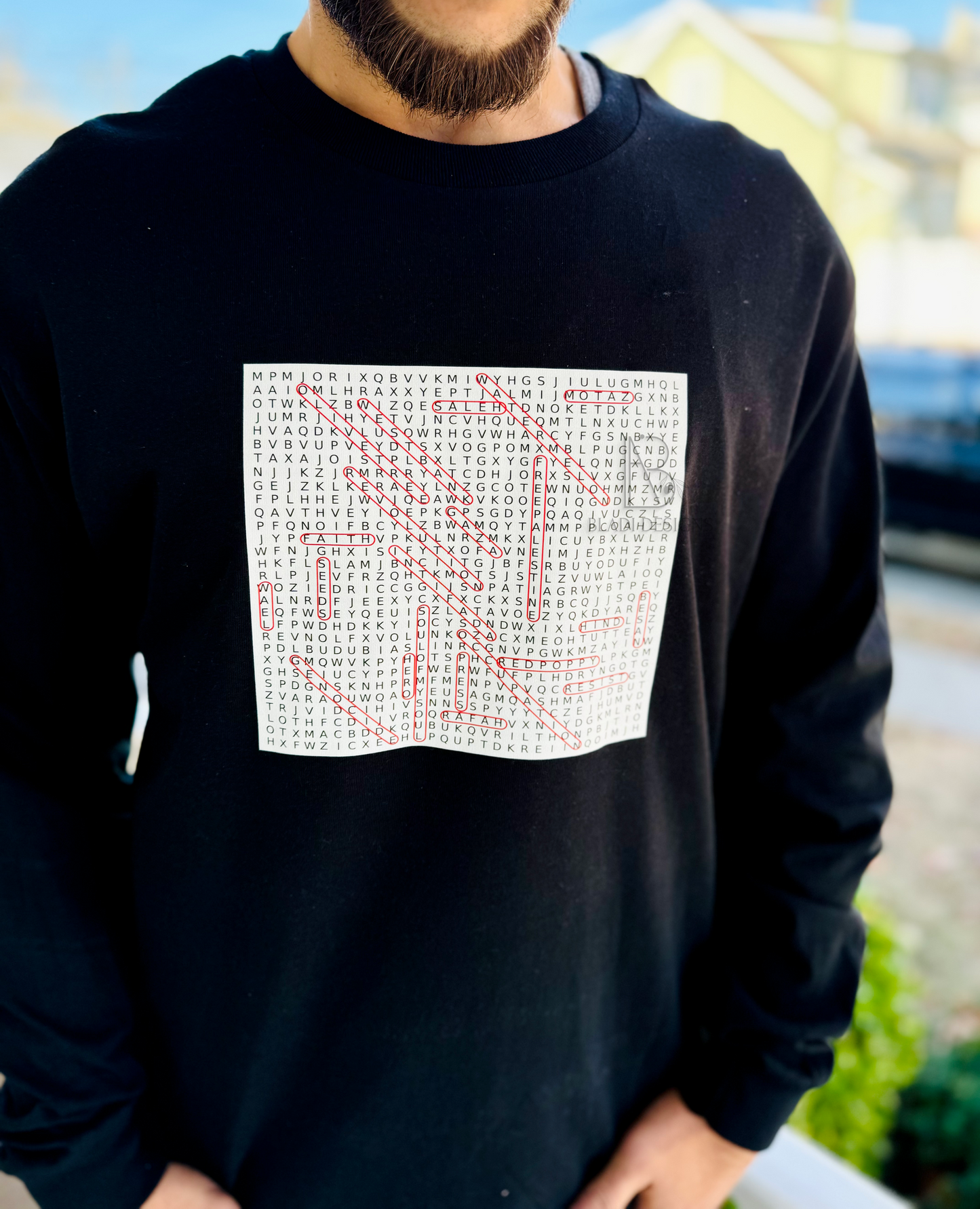 Palestine Word Search Crewneck Sweatshirt