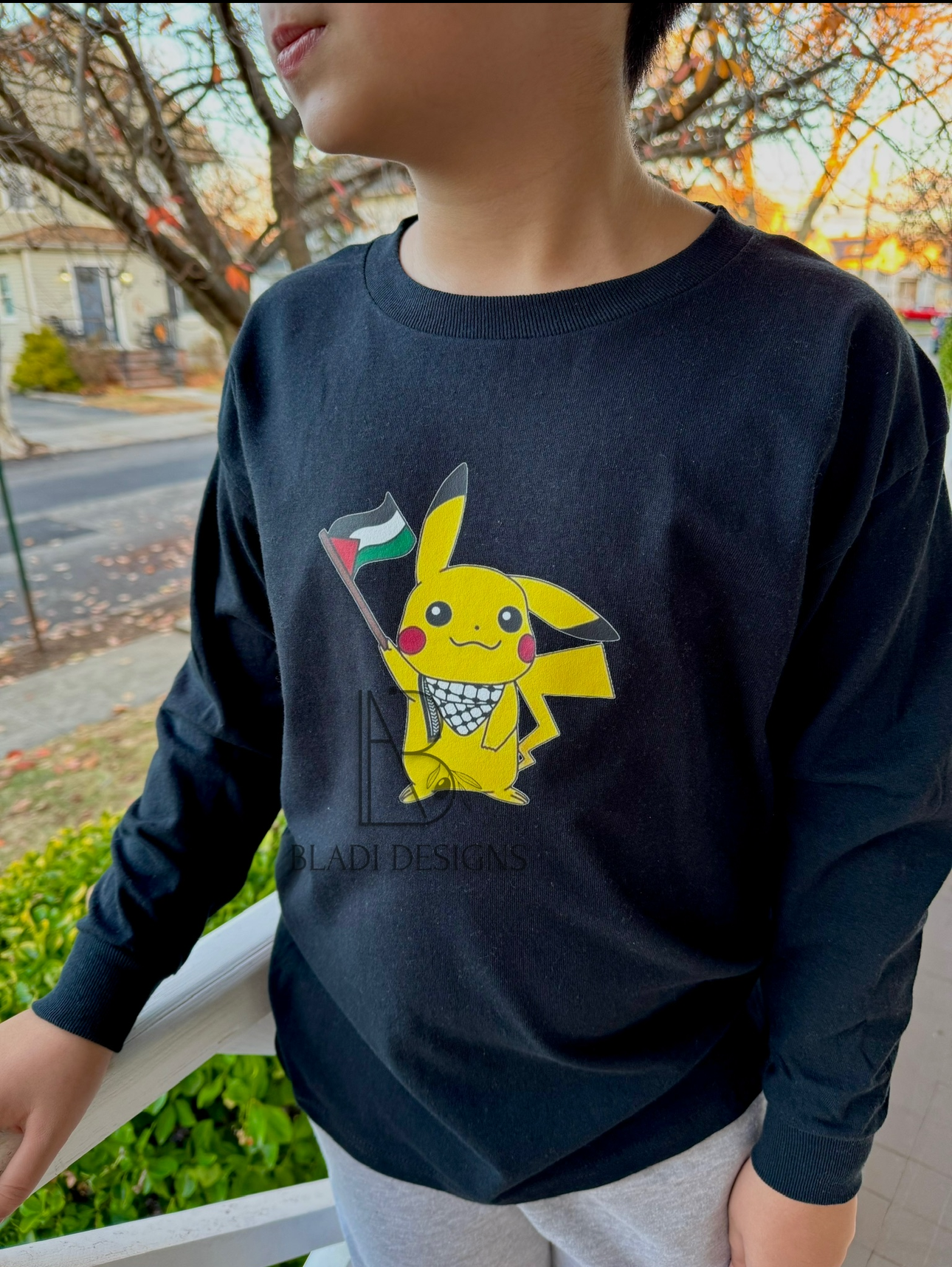 Pikachu Stands with Palestine Crewneck Sweatshirt