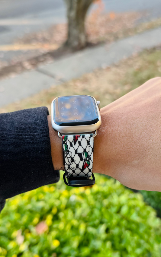 Butterfly Kuffiyah Palestine Apple/ Samsung Watch Band