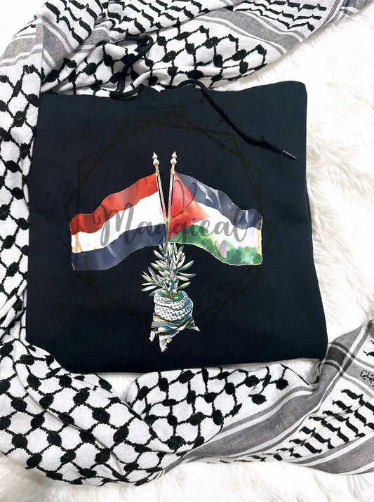 Yemen Solidarity with Palestine Crewneck Sweatshirt