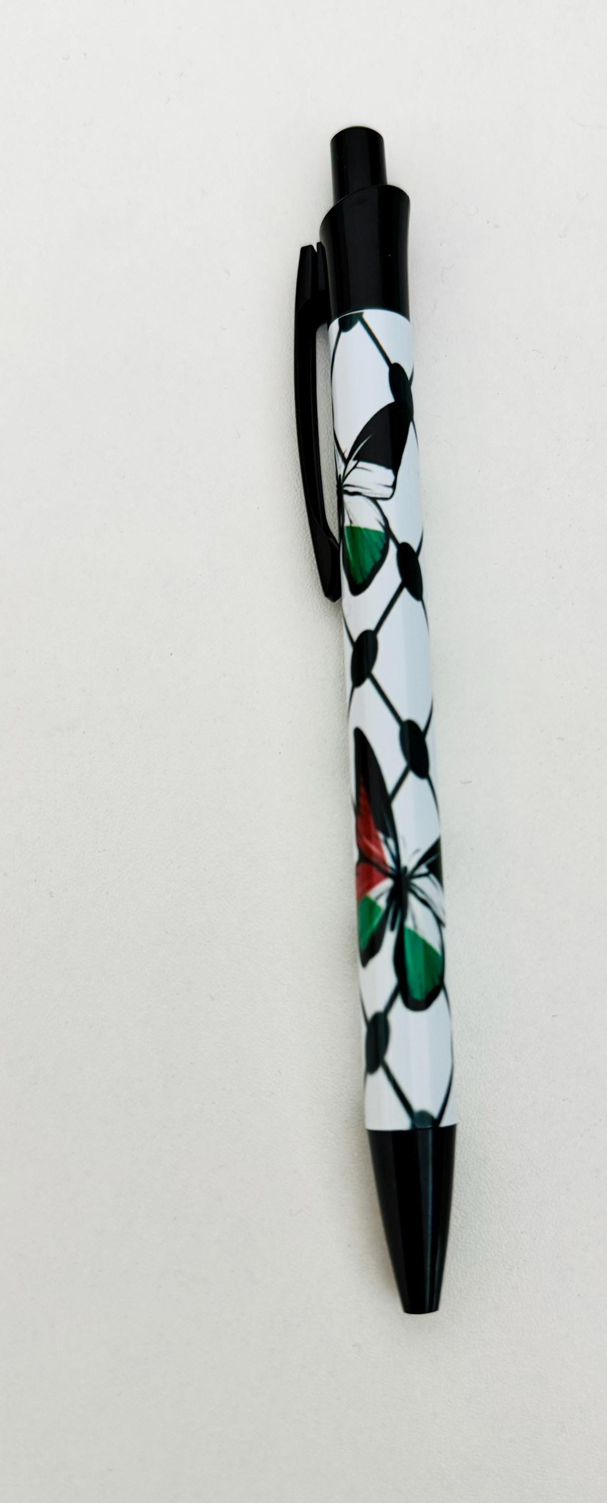 Palestine Inspired Pens (Kuffiyah Butterfly)