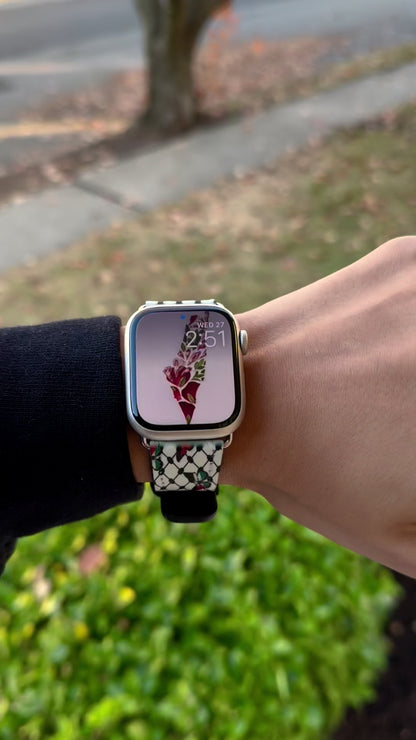 Butterfly Kuffiyah Palestine Apple/ Samsung Watch Band